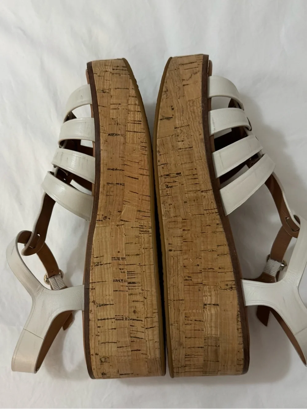 Kate Spade New York Mabel Platform Parchment Leather Sandals 7